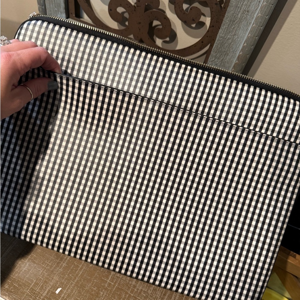kate spade Black and White Gingham Laptop Sleeve - Picture 2 of 3